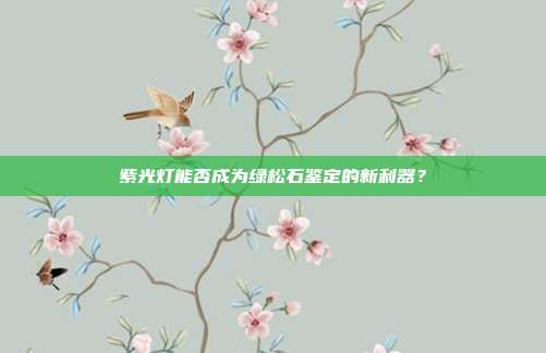 紫光灯能否成为绿松石鉴定的新利器？